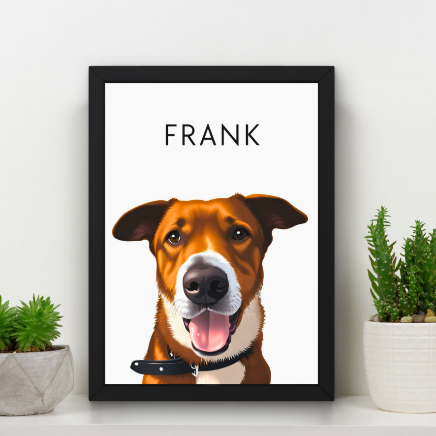 Personalised Vector Pet Portrait – Clean, Modern Art for Pet Lovers