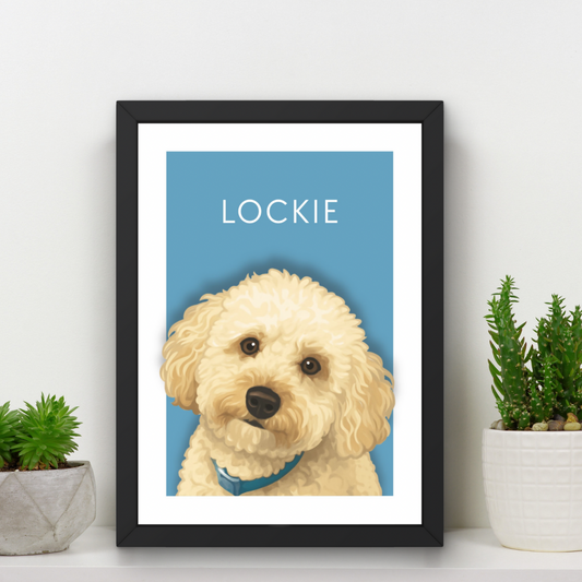 Custom Vector Pet Portrait – Clean Modern Lines with Your Choice of Background Colour