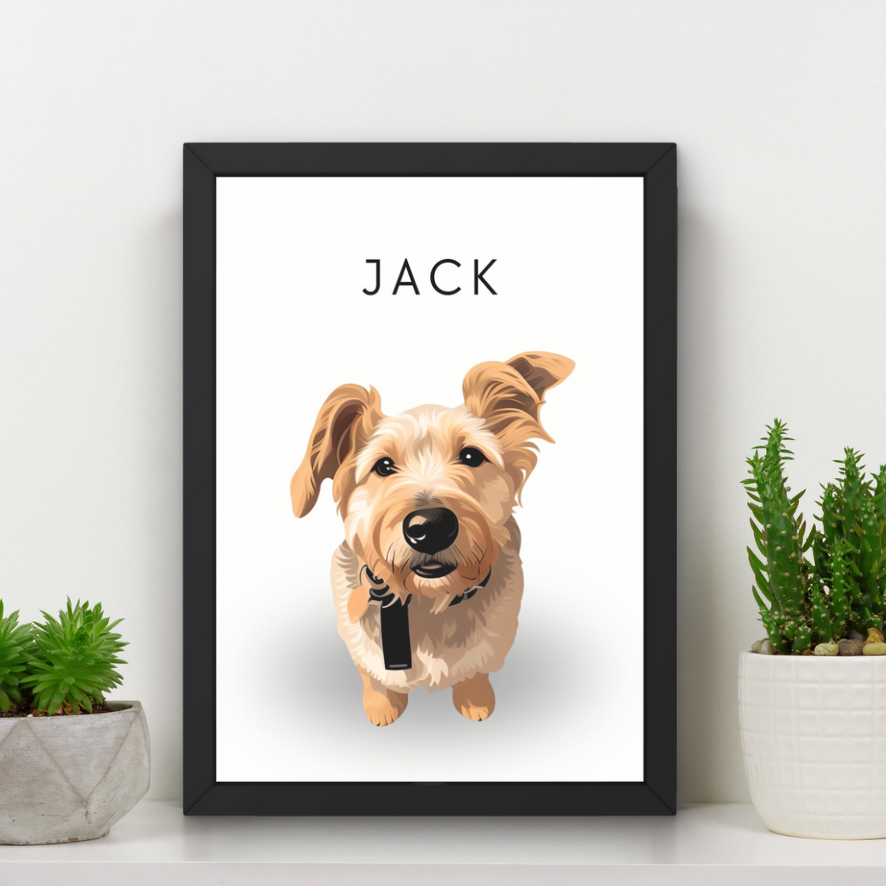 Personalised Vector Pet Portrait – Clean, Modern Art for Pet Lovers