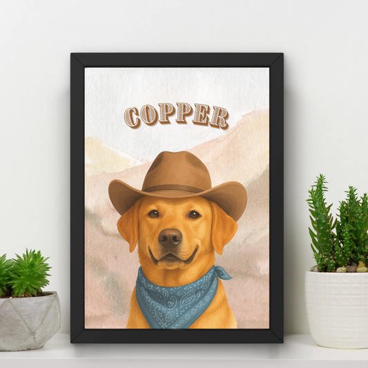 Country Theme Pet Portrait