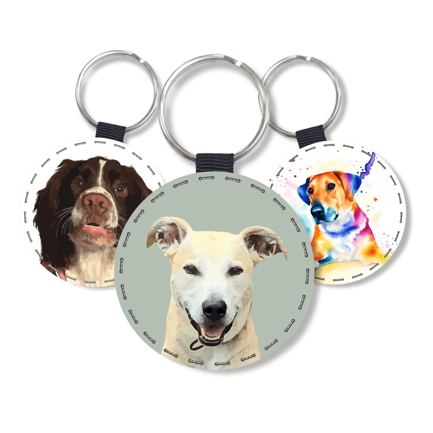 Pet Portrait Key Rings - Fanaticelle