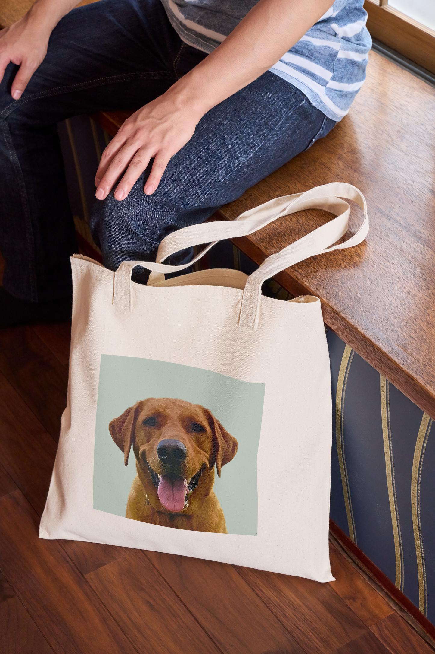 Fanaticelle Pet Portrait Tote Bag Classic Pet Portrait Tote Bag