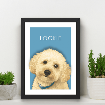 Classic Vector Pet Portrait of a Cavapoo