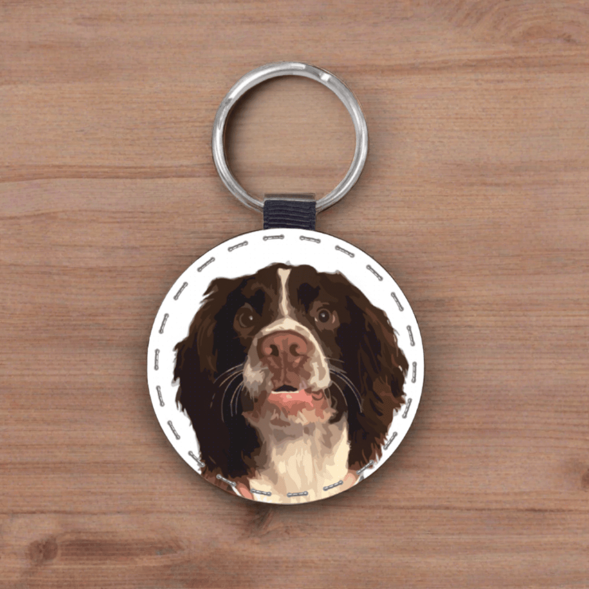 Image of a Minimalistic Pet Keyring sitting on the table