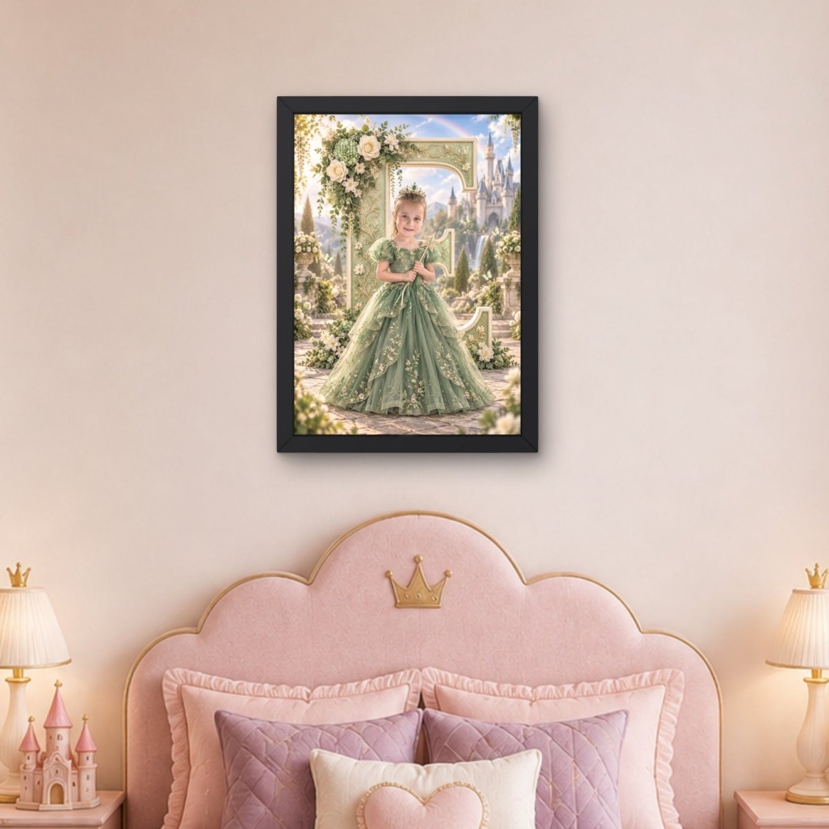 Personalised Princess Initial Frame - Fanaticelle