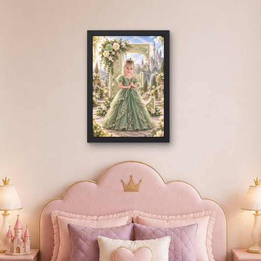 Personalised Princess Initial Frame - Fanaticelle