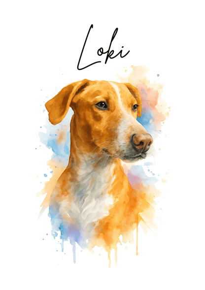 Watercolour Pet Portrait - Fanaticelle