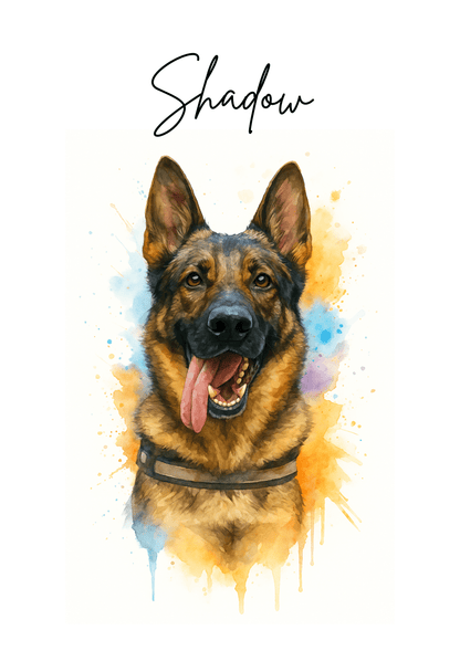 Watercolour Pet Portrait - Fanaticelle