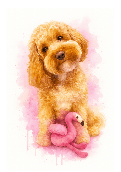 Watercolour Pet Portrait - Fanaticelle